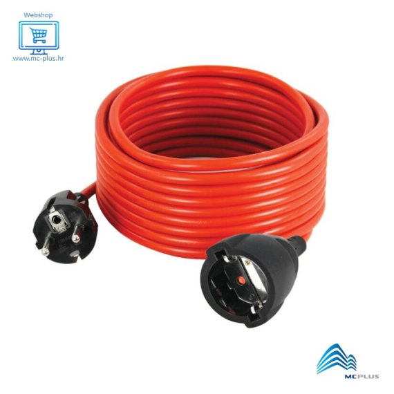 Kabel produžni 1/20m 3x1,5mm2 crveni