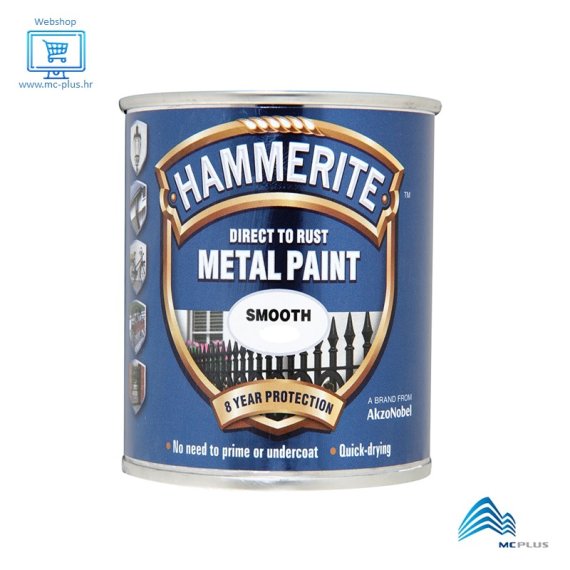 Hammerite Smooth sjajni lak srebrna 0,75 lit