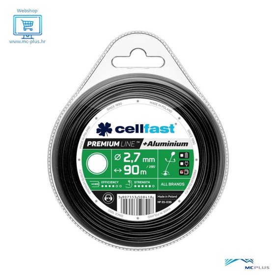 Cellfast plastična nit za košnju trave okrugla premium 2.7mm x 90m
