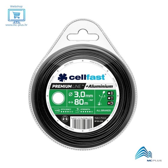 Cellfast plastična nit za košnju trave okrugla premium 3.0mm x 80m