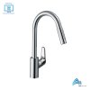 HG kitchen mixer Focus chrome with pull-out spray