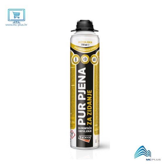 Texo pur pjena za zidanje pištoljska 750ml