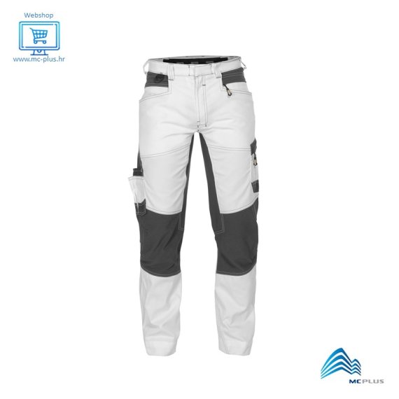 Dassy hlače radne Helix bijelo/sive