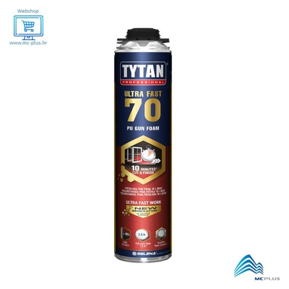 Tytan professional ultra fast 70 niskoekspanzivna PU pjena 870ml