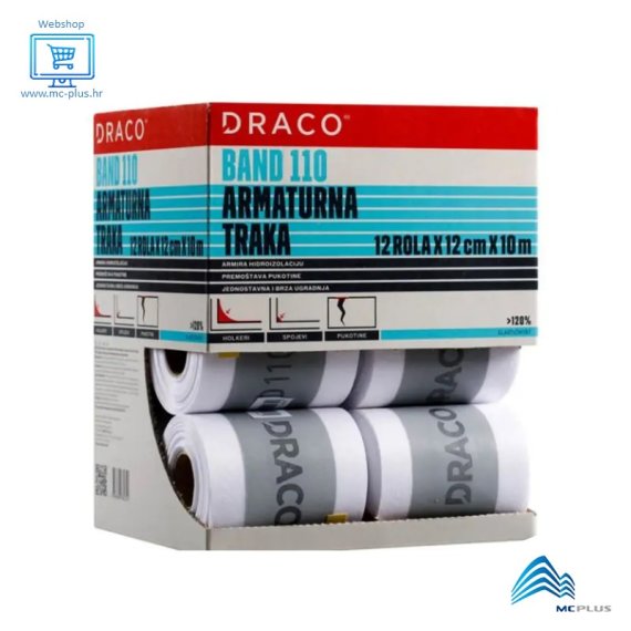 Draco Band 110 12cm x 10m elasticna traka za armiranje hidroizolacije.