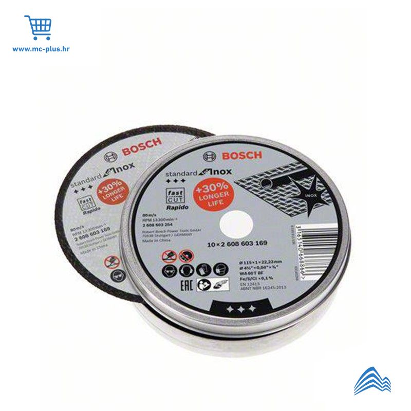 2608603255 Bosch rezna ploča inox 125mm, 10/1