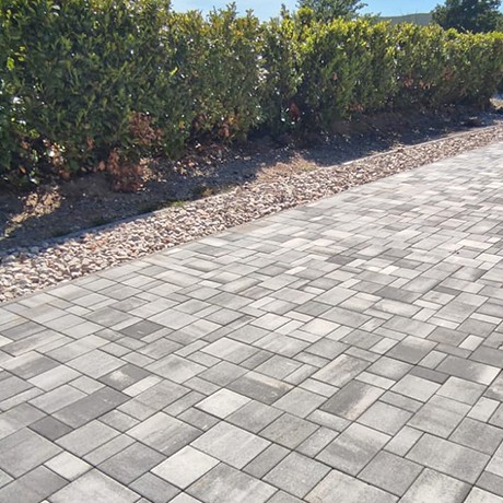 12118027 Opločnik Fruehwald Classic kombi 30,20,10x20x6 antracit melirana 12,96m2/1,08m2