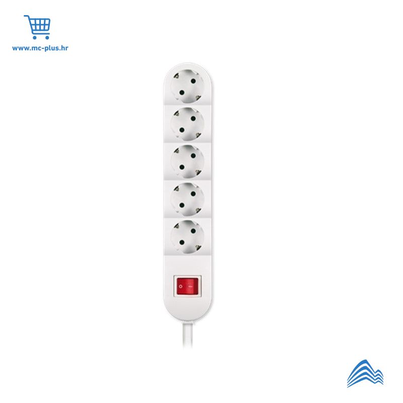 A44503.0 Kabel produžni 5 priklj. 3m s prekidačem,3x1,5