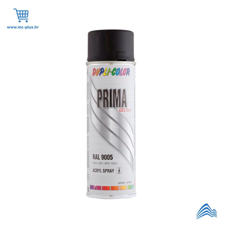 789045 Sprej deep black glossy 9005 400ml Prima