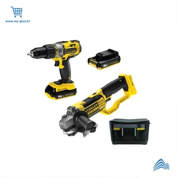 Stanley set baterijskog alata, kofer+brusilica+odvijač+2x2Ah