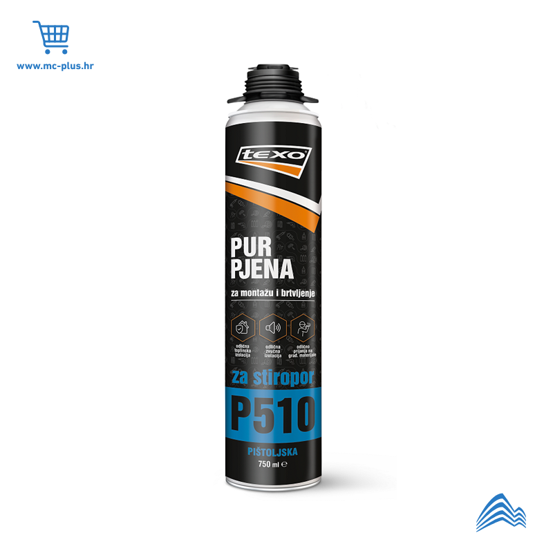 TX-PUR-05 Texo pur pjena pištolj stiropor ljepilo 750ml P510