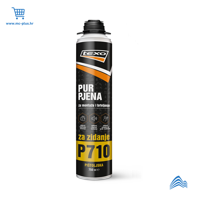 TX-PUR-08 Texo pur pjena za zidanje pištoljska 750ml,P710