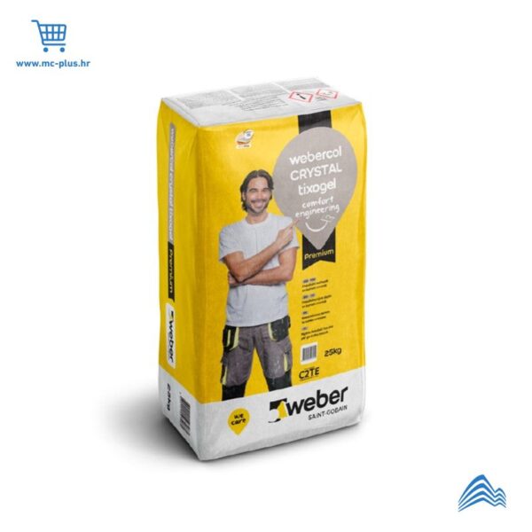 CRYSTAL TIXOGEL Weber flex ljepilo za keramiku bijelo Tixogel C2TE 25/1, 48kom/pal