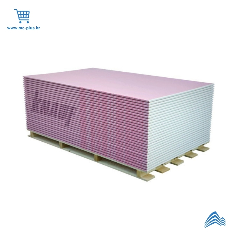 00167720 Knauf ploča GKF 12,5/1250x2000 HRAK DF13 140m2/pal,crvena ploča