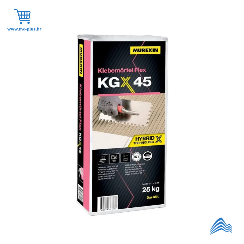 03777 Murexin ljepilo za keramiku flex KGX 45 sivo C2TE 25kg 48vr/pal